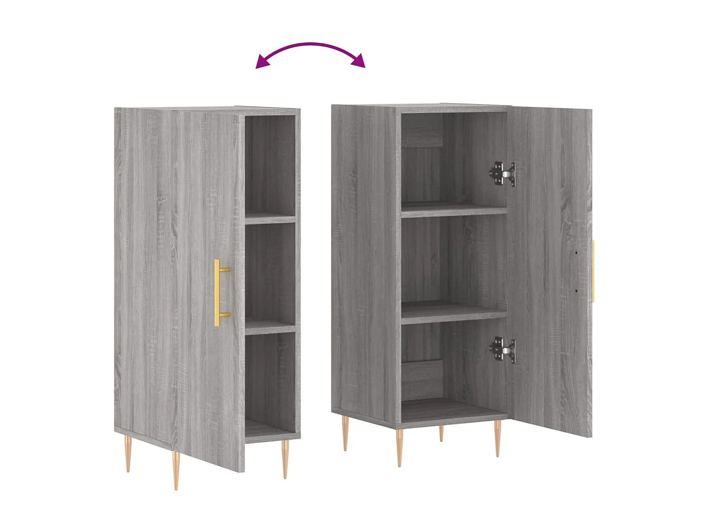 Aparador Sonoma gris 34,5x34x90 cm Madera de ingeniería