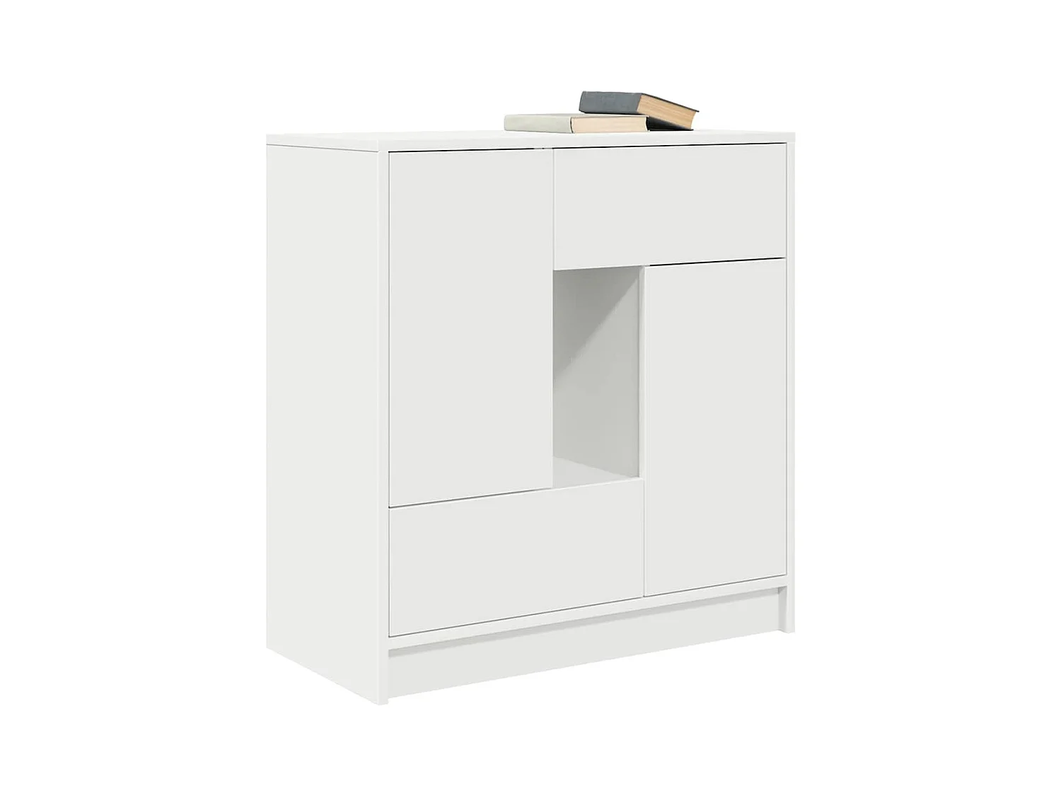 Buffet avec tiroirs et portes blanc 70,5x34x74,5 cm