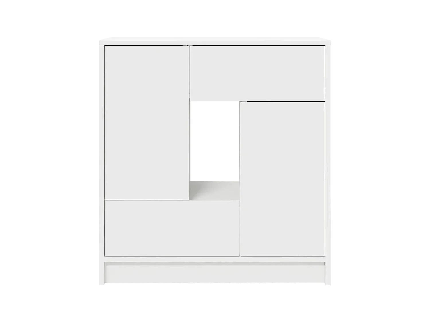Buffet avec tiroirs et portes blanc 70,5x34x74,5 cm