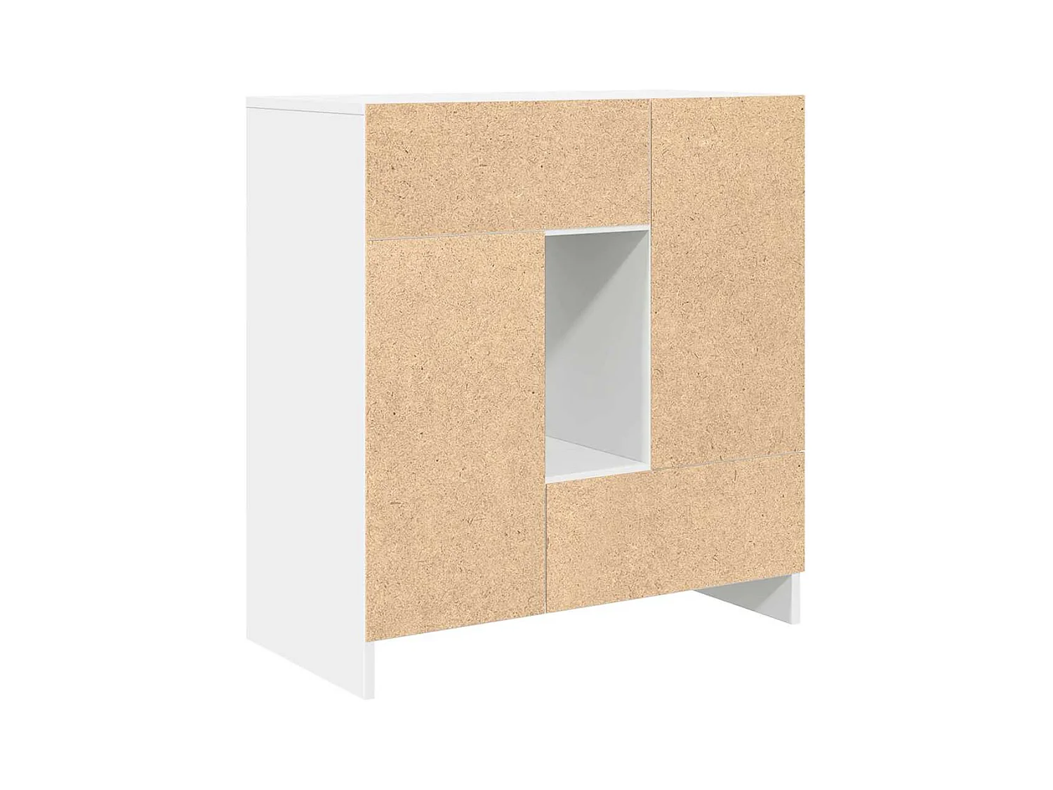 Buffet avec tiroirs et portes blanc 70,5x34x74,5 cm