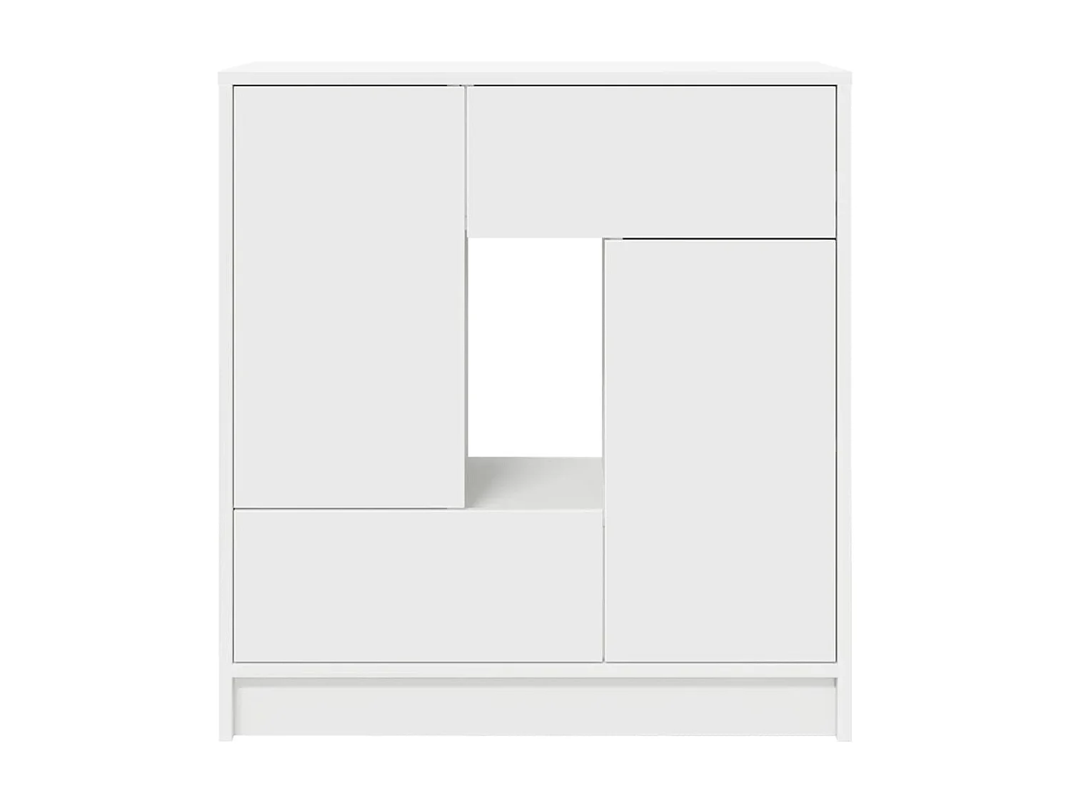 Buffet avec tiroirs et portes blanc 70,5x34x74,5 cm