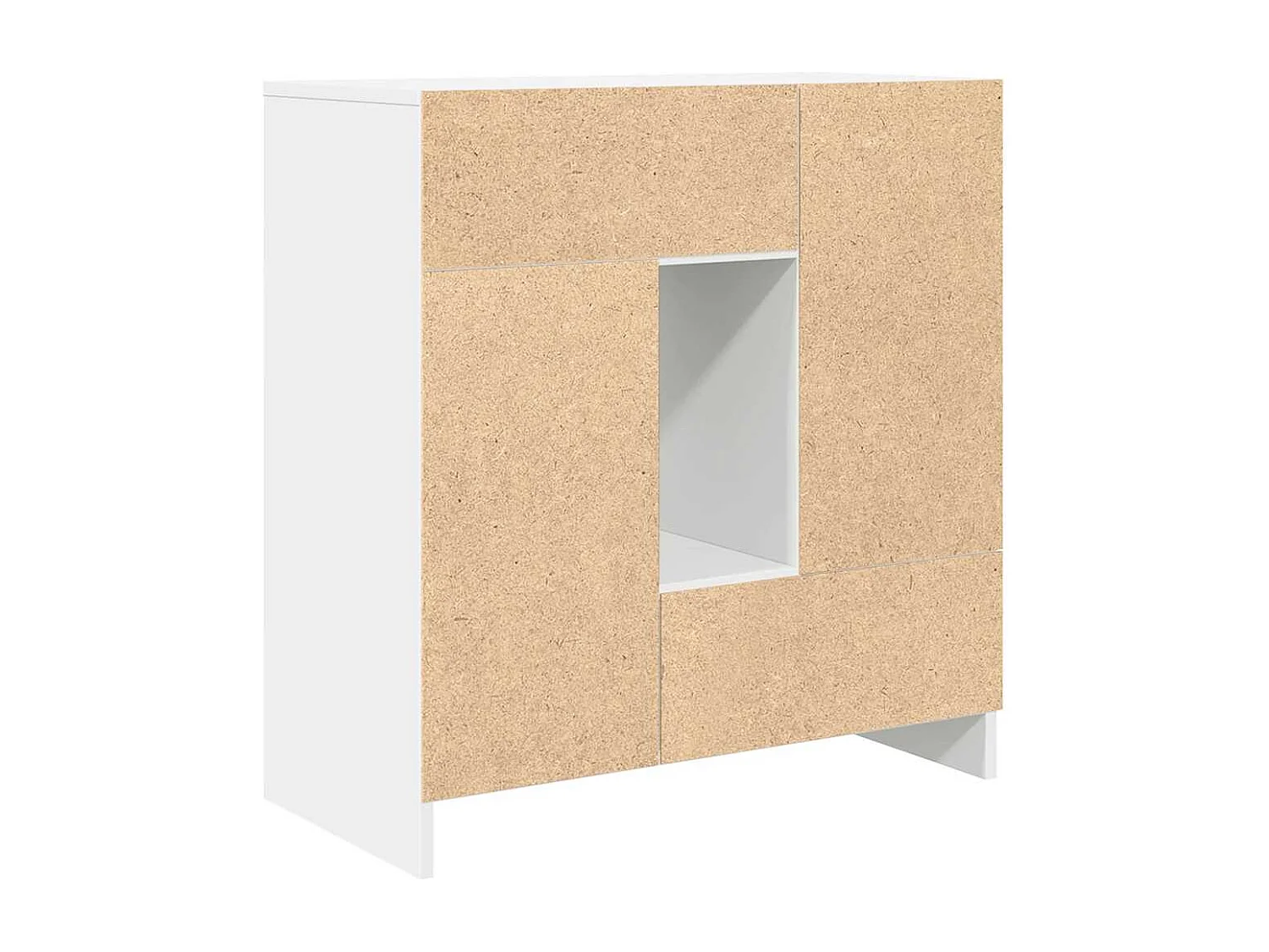 Buffet avec tiroirs et portes blanc 70,5x34x74,5 cm