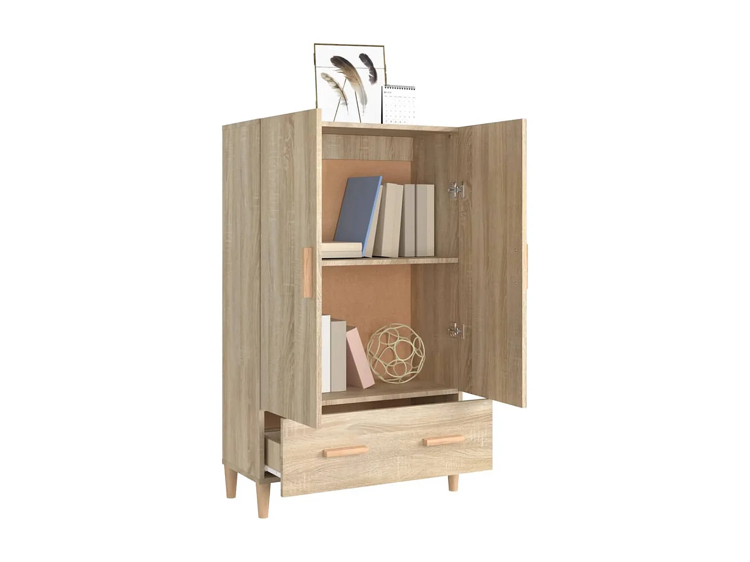 Buffet haut Chêne sonoma 70x31x115 cm Bois d'ingénierie