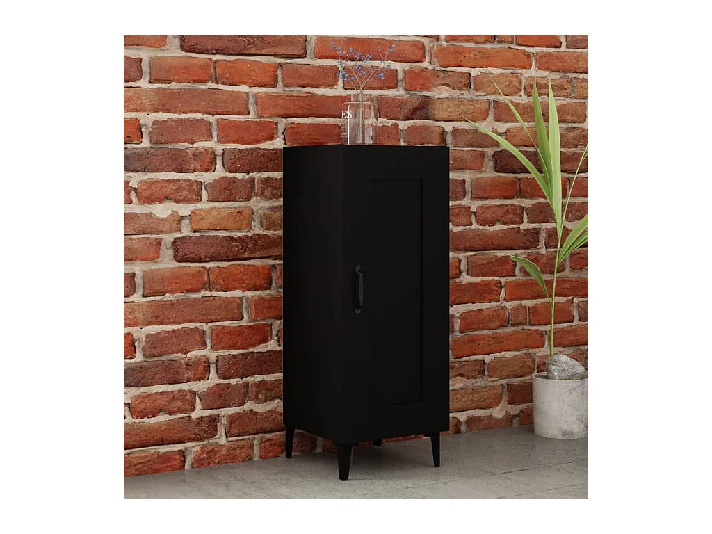 Credenza nera 34,5x34x90 cm in legno ingegnerizzato