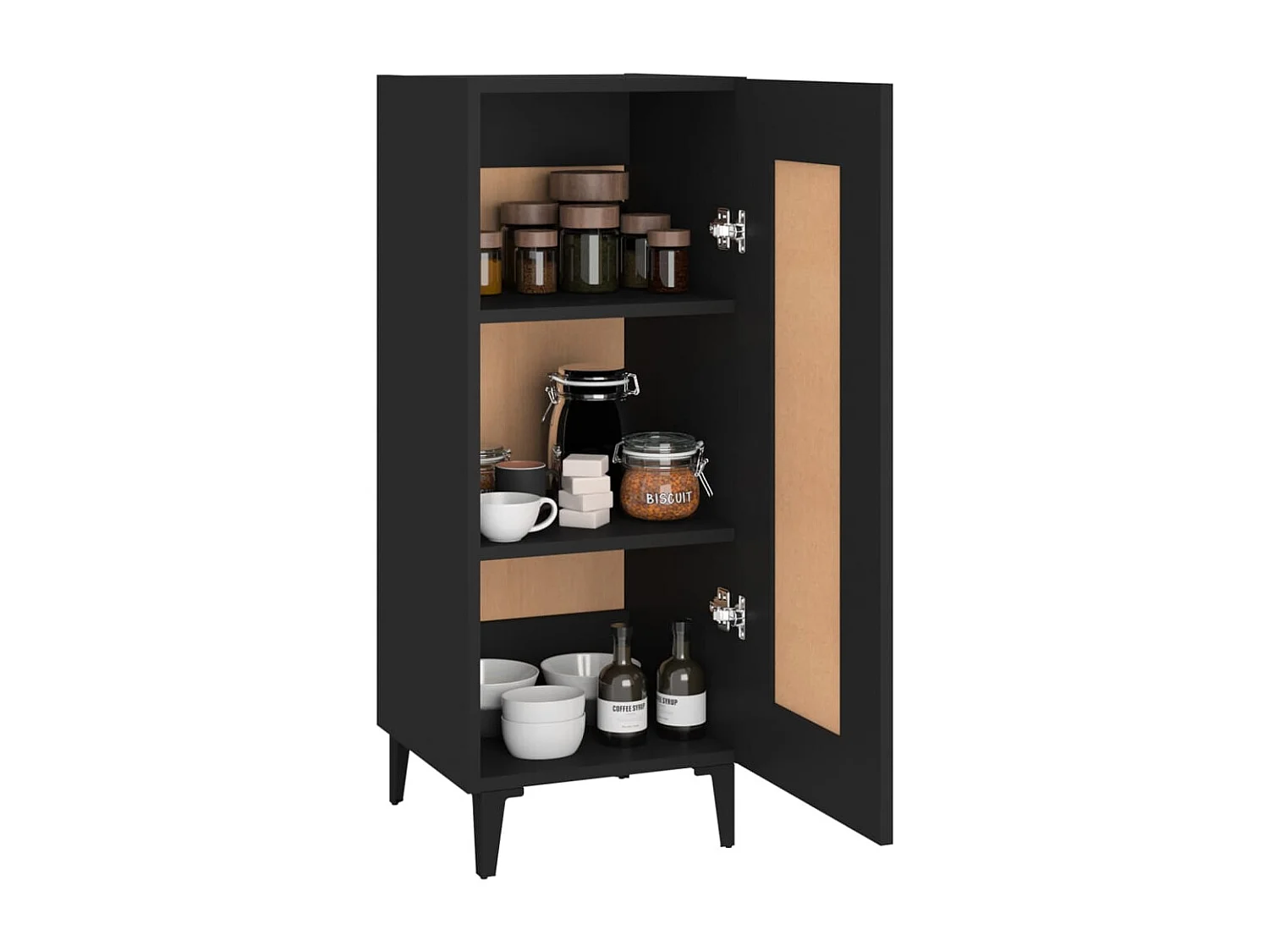 Buffet Noir 34,5x34x90 cm Bois d'ingénierie