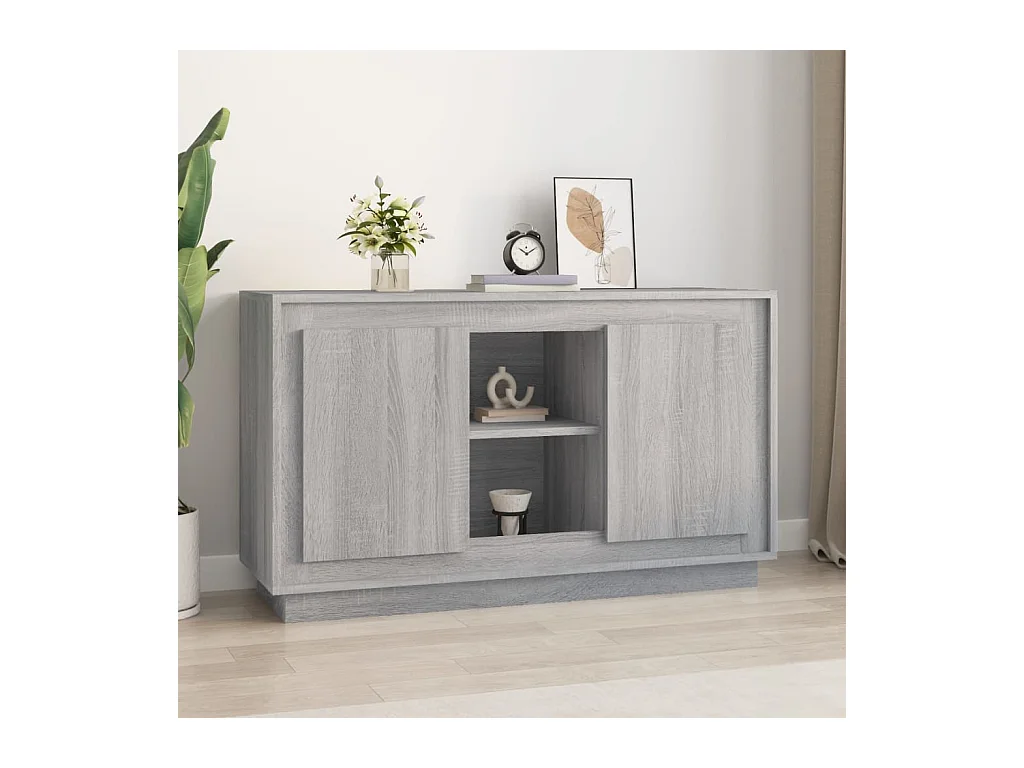 Buffet sonoma gris 102x35x60 cm bois d'ingénierie