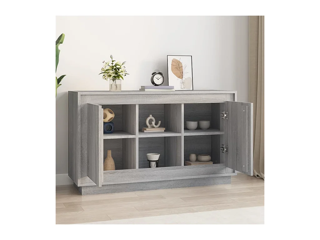 Buffet sonoma gris 102x35x60 cm bois d'ingénierie