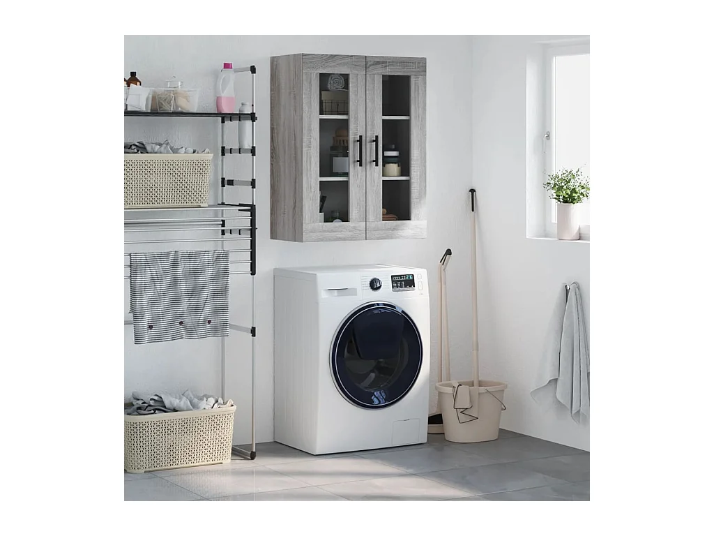 Armoire murale sonoma gris 69,5x34x90 cm