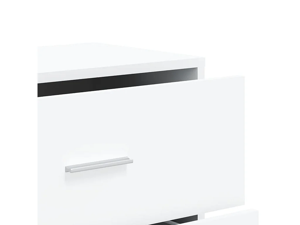 Buffets 2 pcs blanc 60x31x84 cm bois d'ingénierie