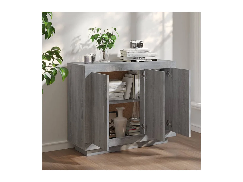 Buffet Sonoma gris 92x35x75 cm Bois d'ingénierie