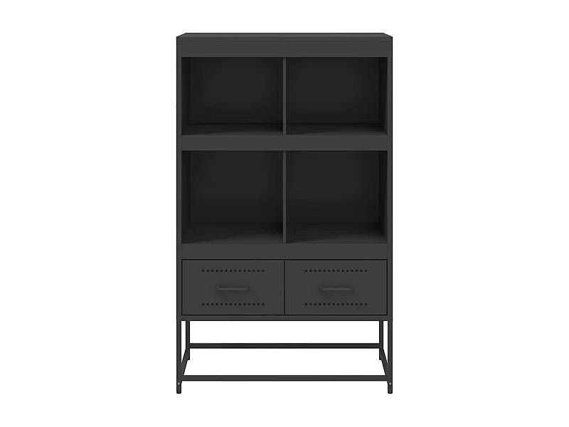 Buffet haut noir 68x39x111,5 cm acier