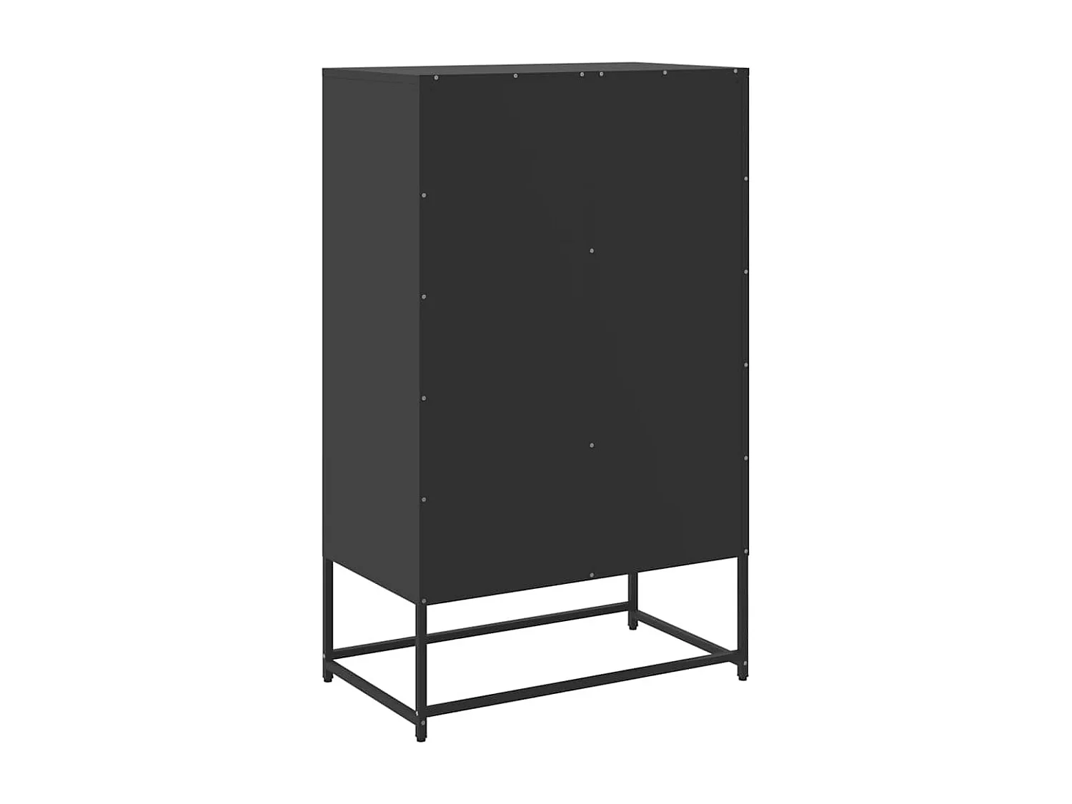 Buffet haut noir 68x39x111,5 cm acier