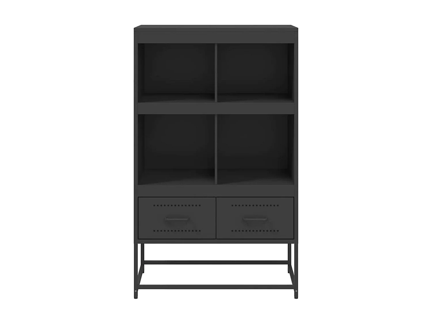Buffet haut noir 68x39x111,5 cm acier