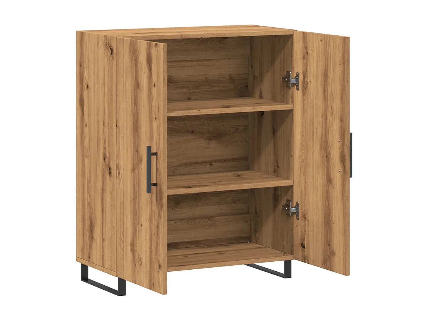 Handgemaakt eikenhouten dressoir 69,5x34x90 cm bewerkt hout