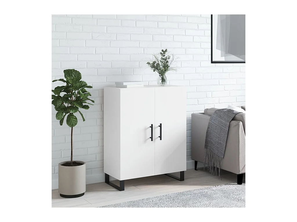 Buffet blanc 69,5x34x90 cm bois d'ingénierie