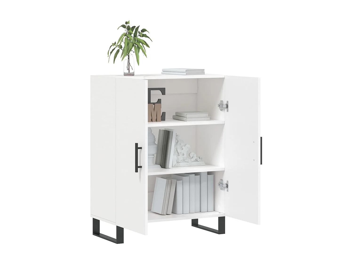 Aparador blanco 69,5x34x90 cm madera de ingeniería