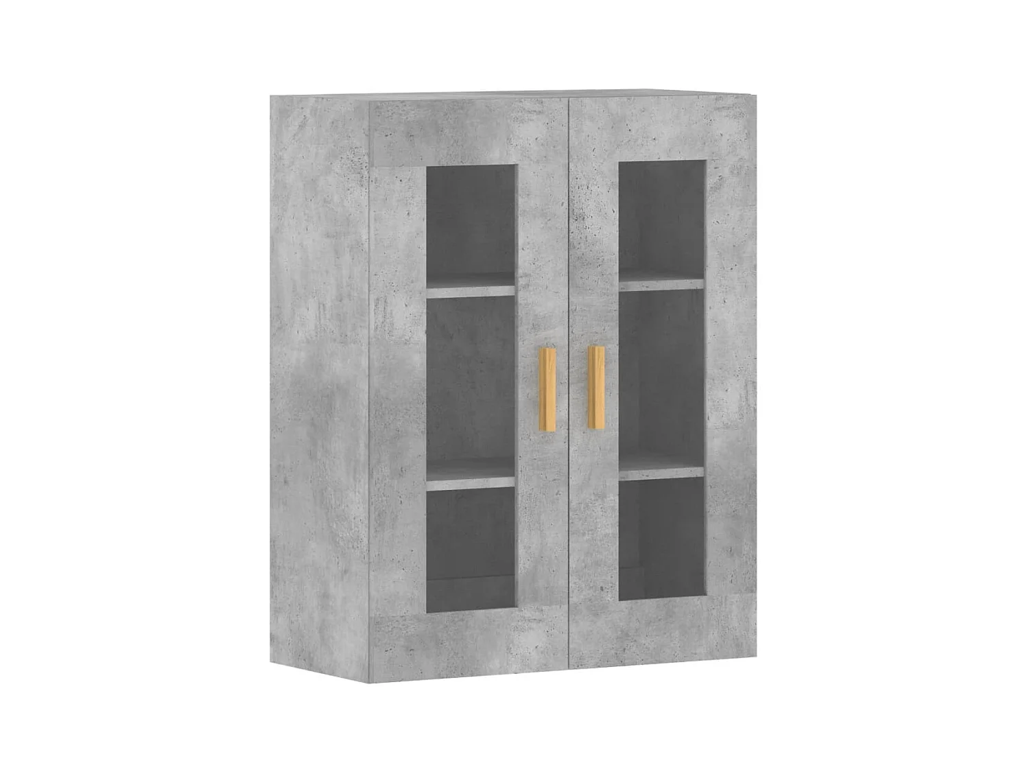 Pensili a 2 pezzi, grigio cemento, legno ingegnerizzato