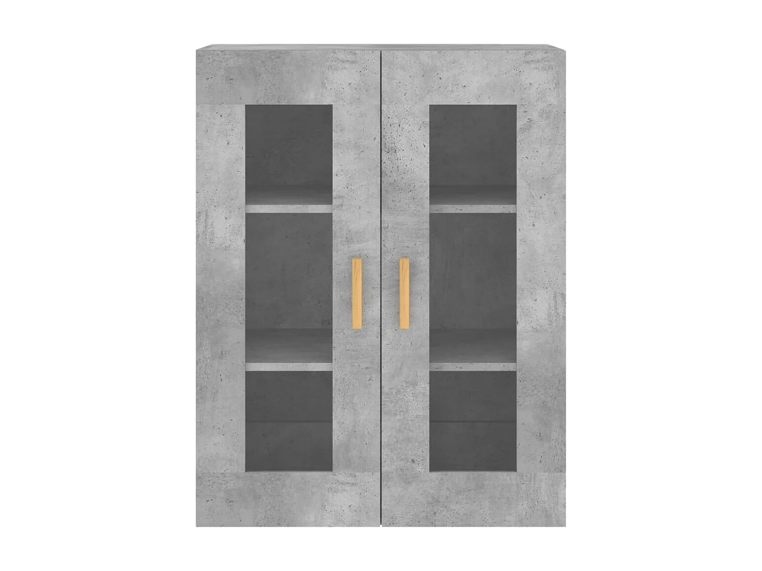 Pensili a 2 pezzi, grigio cemento, legno ingegnerizzato