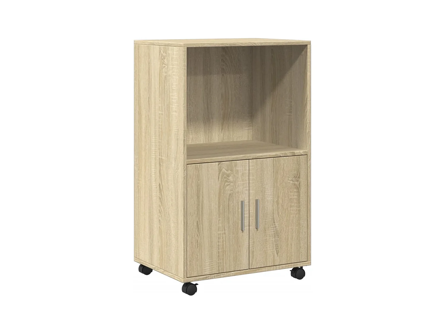 Armoire à roulettes chêne sonoma 55x40x91 cm bois d'ingénierie