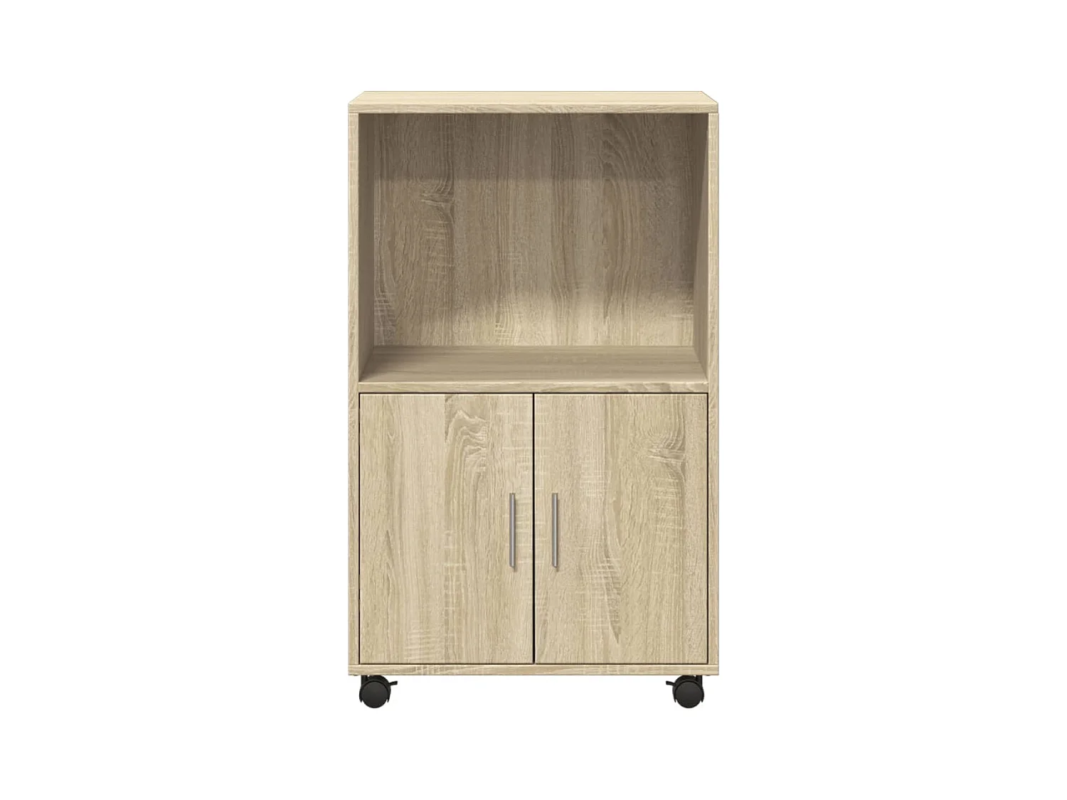 Armoire à roulettes chêne sonoma 55x40x91 cm bois d'ingénierie