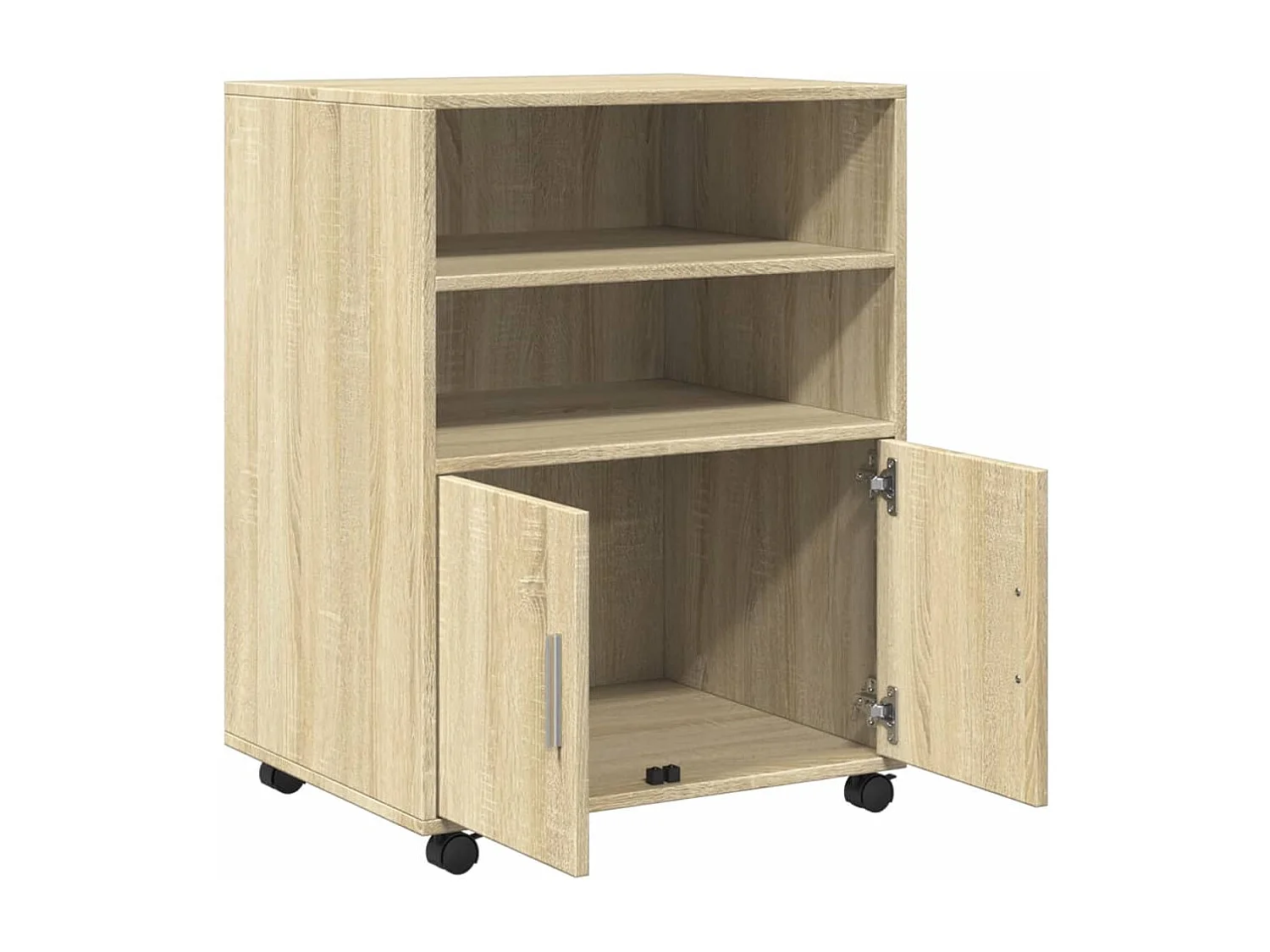 Armoire à roulettes chêne sonoma 55x40x91 cm bois d'ingénierie