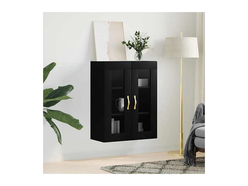 Armoire murale noir 69,5x34x90 cm