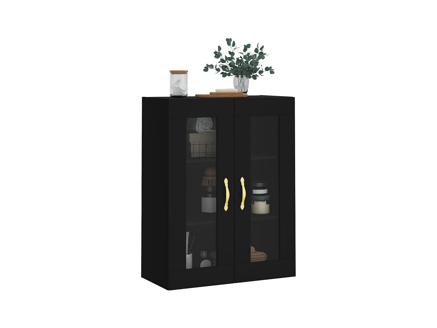 Armoire murale noir 69,5x34x90 cm