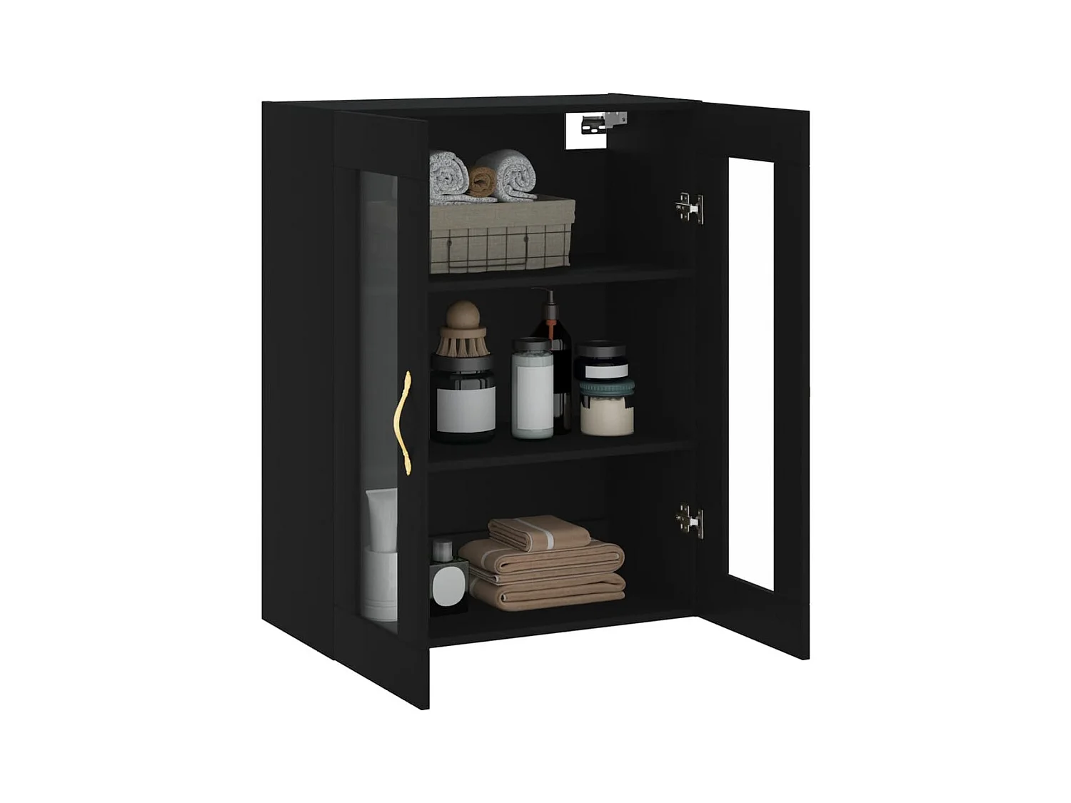 Armoire murale noir 69,5x34x90 cm