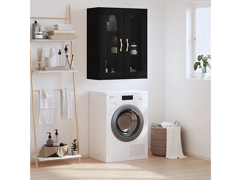 Armoire murale noir 69,5x34x90 cm