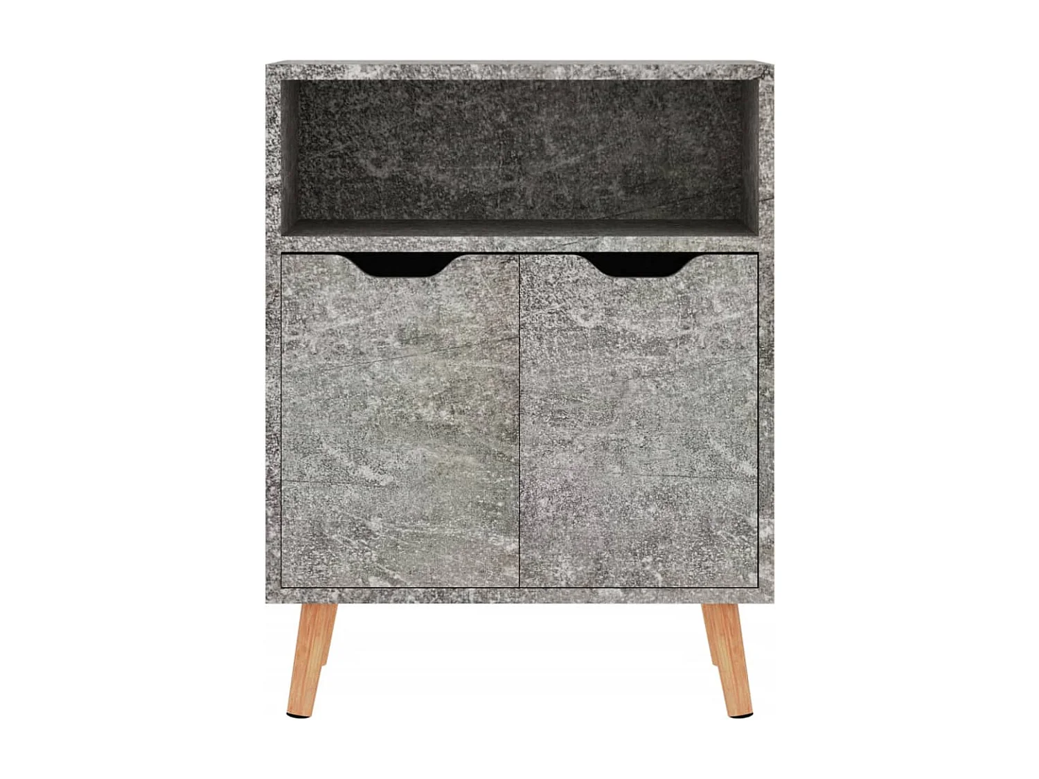 Buffet gris béton 60x30x72 cm bois d'ingénierie