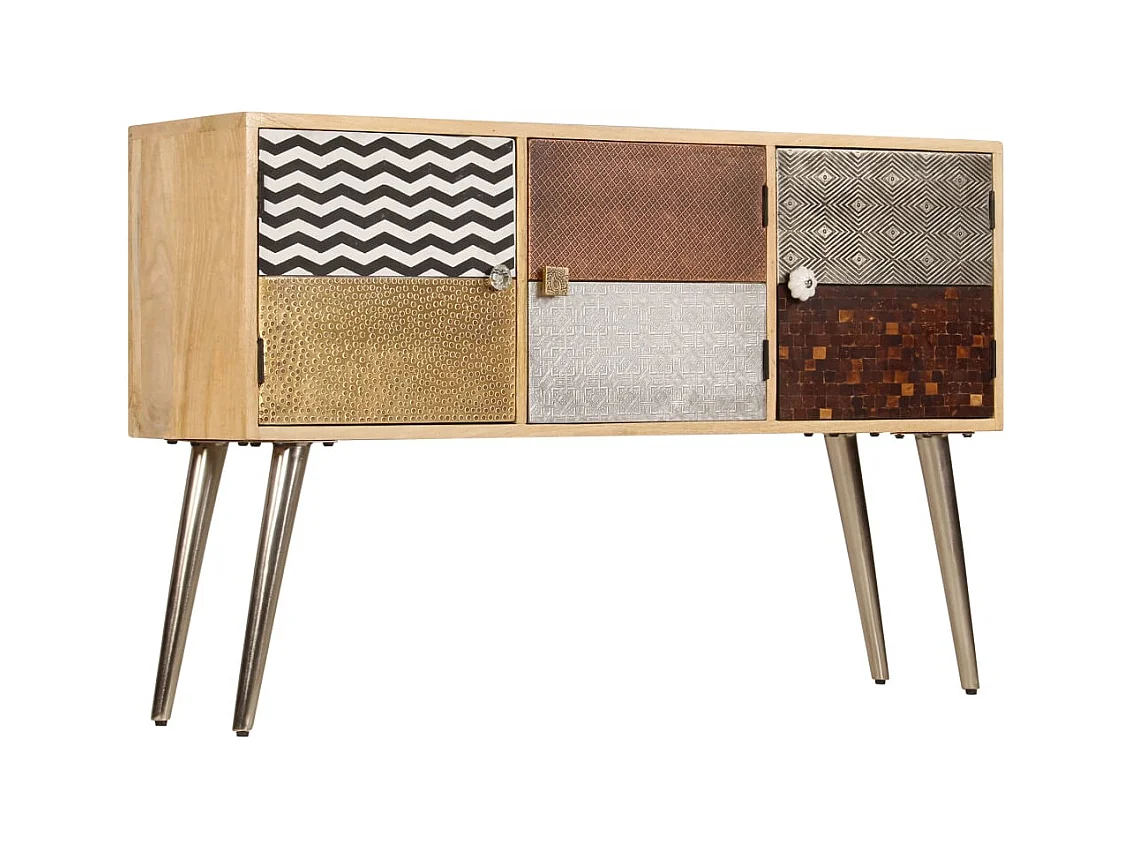 Buffet 120x30x75 cm bois de manguier massif