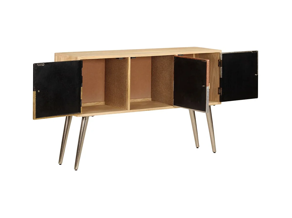 Buffet 120x30x75 cm bois de manguier massif