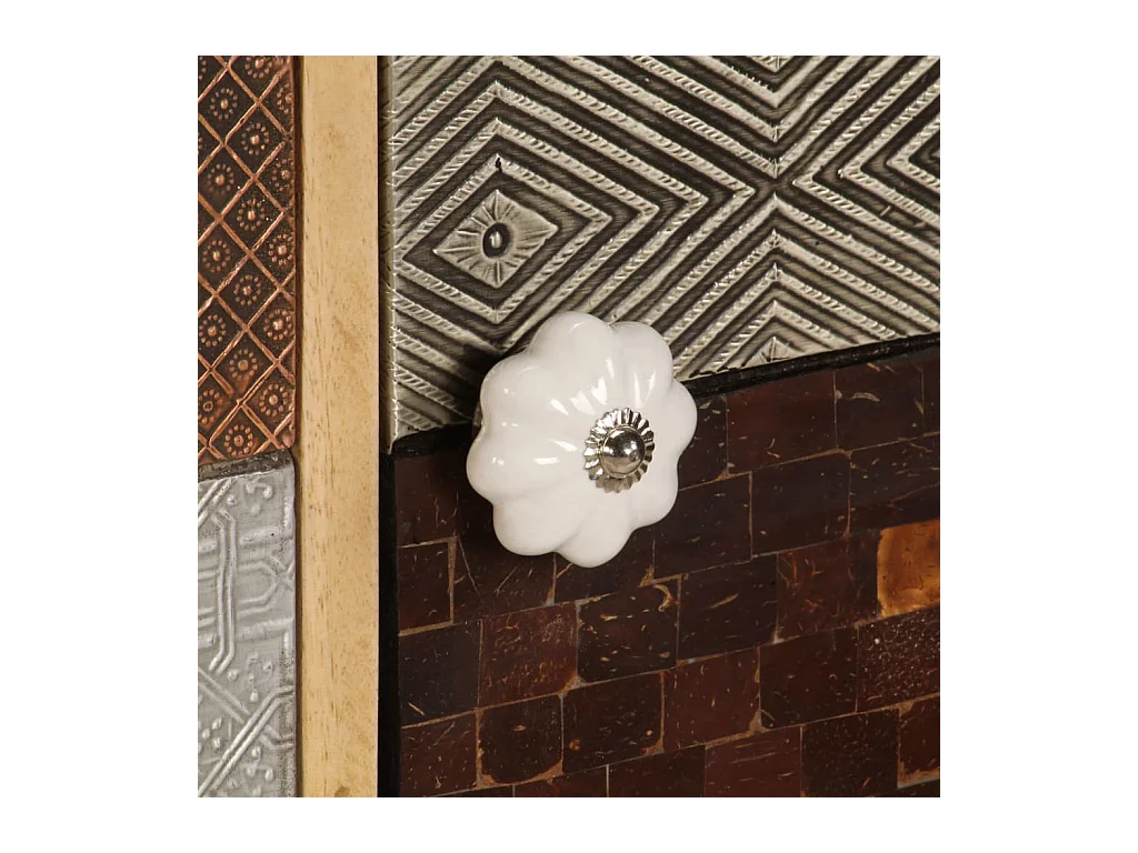 Buffet 120x30x75 cm bois de manguier massif