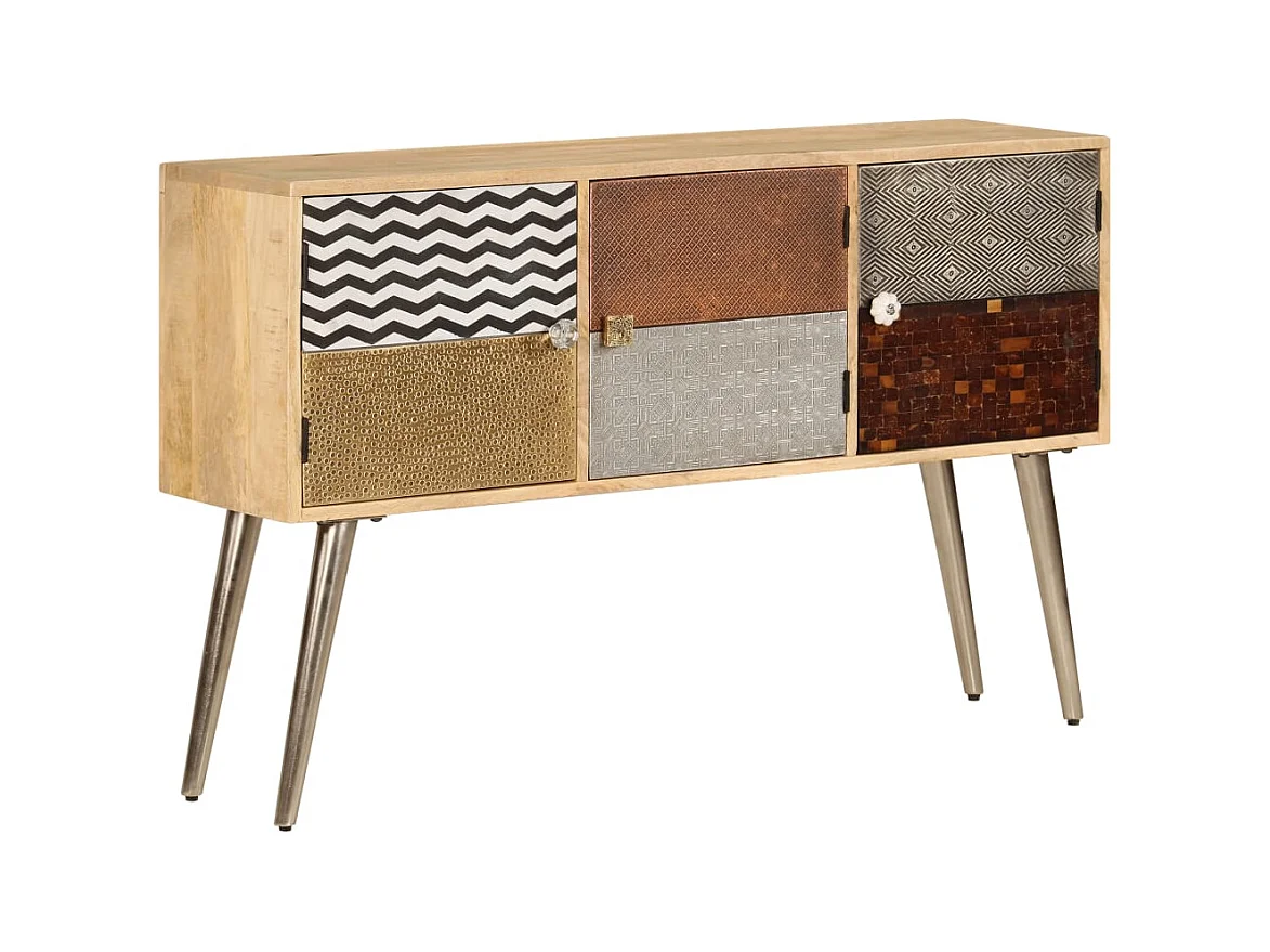 Buffet 120x30x75 cm bois de manguier massif