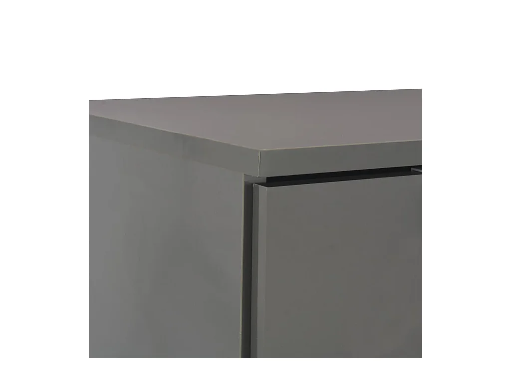 Buffet Gris brillant 71x35x80 cm Bois d'ingénierie