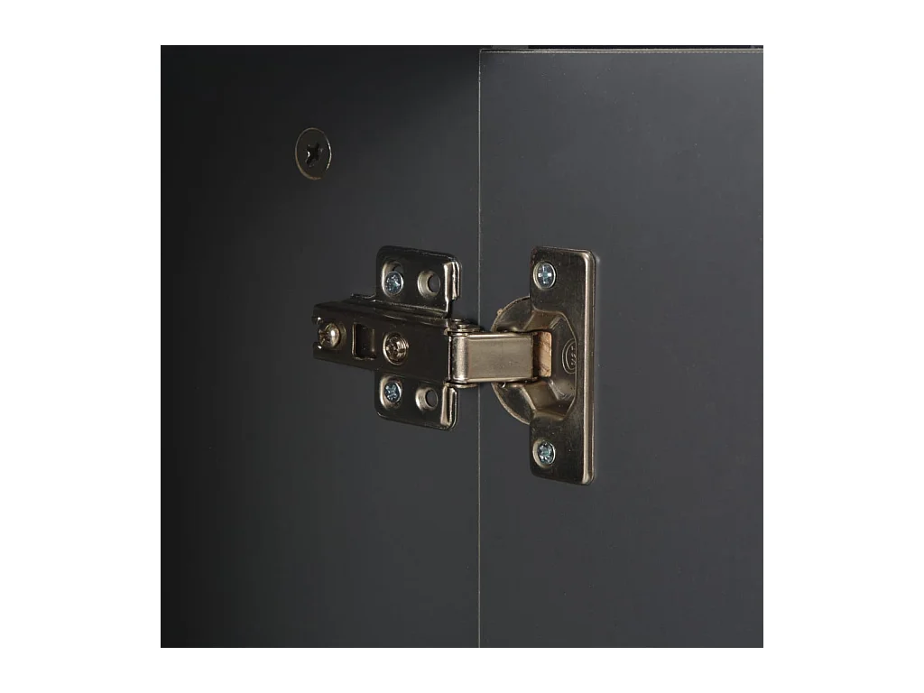 Buffet Gris brillant 71x35x80 cm Bois d'ingénierie