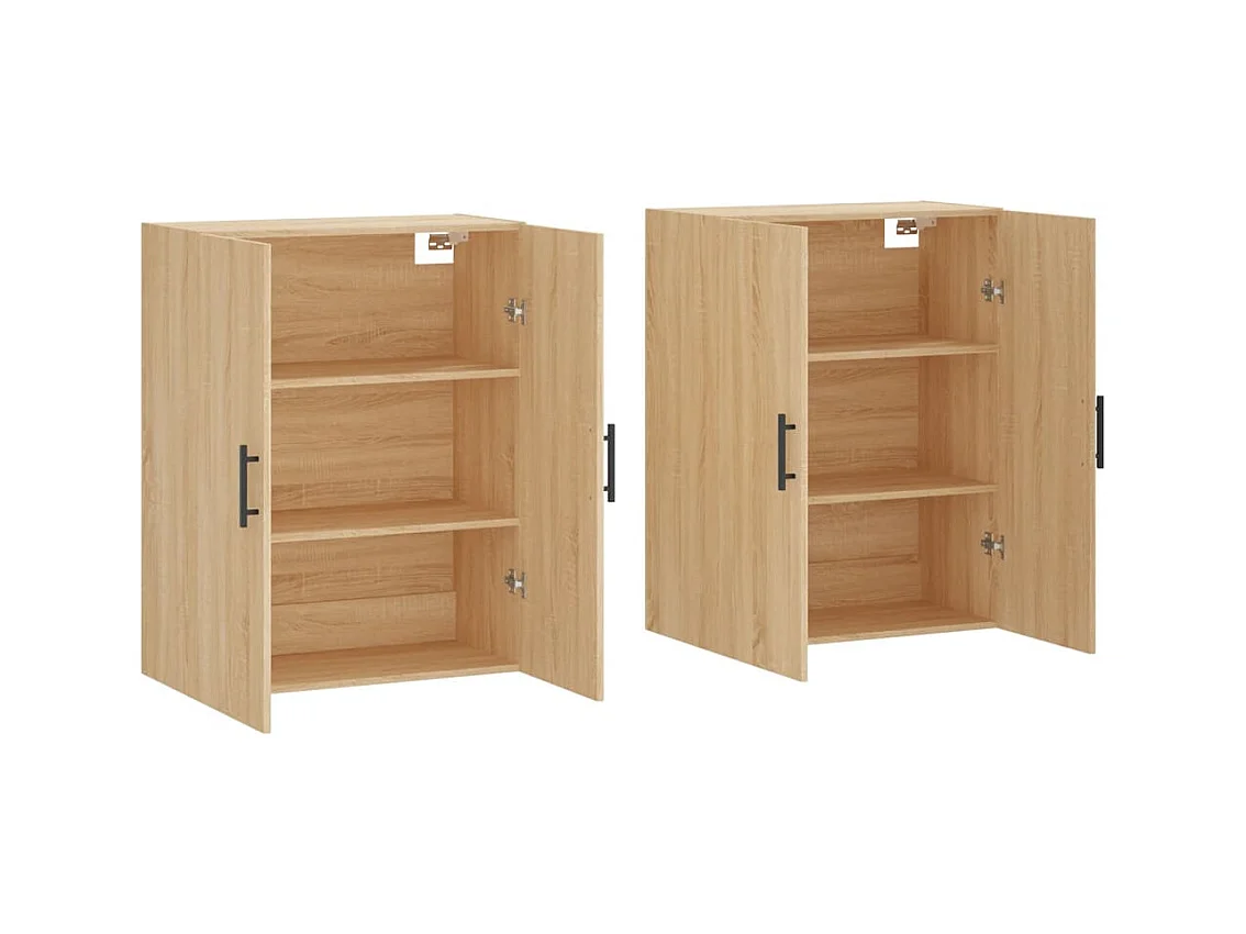 Pensili a 2 ante, rovere Sonoma, 69,5x34x90 cm