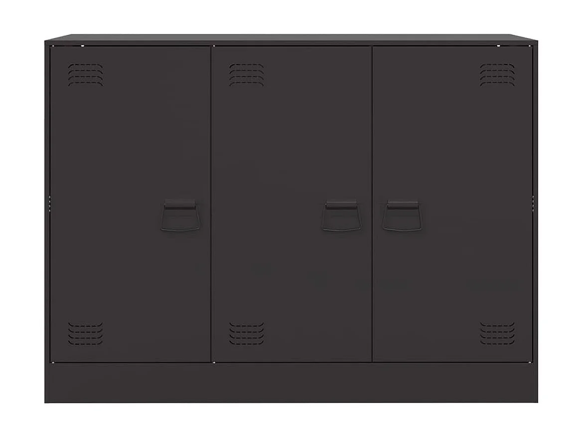 Buffet noir 99x39x73 cm acier