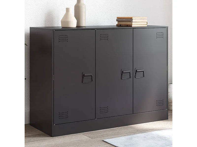 Schwarzes Sideboard 99x39x73 cm Stahl