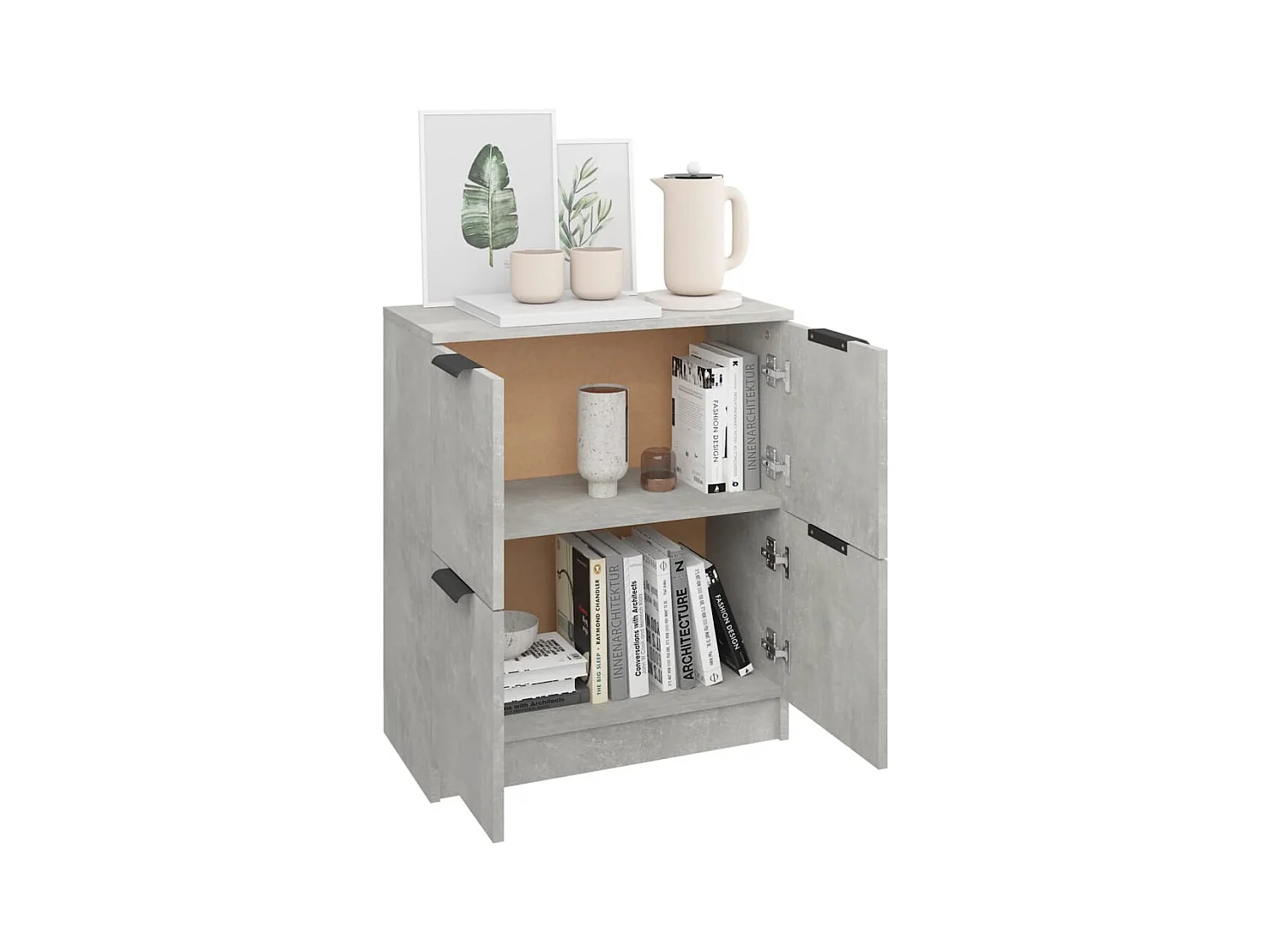 Credenza grigio cemento 60x30x70 cm in legno ingegnerizzato