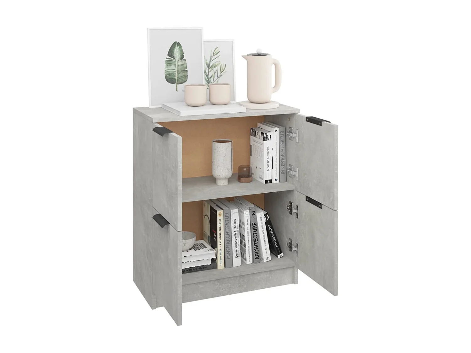 Buffet Gris béton 60x30x70 cm Bois d'ingénierie