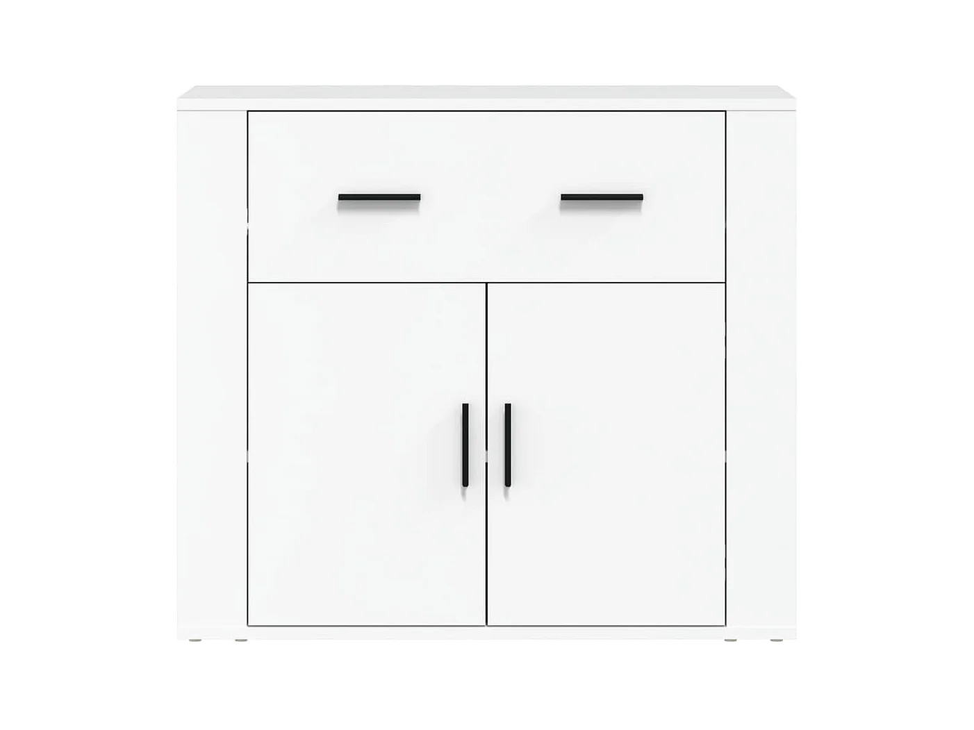 Buffet Blanc 80x33x70 cm Bois d'ingénierie