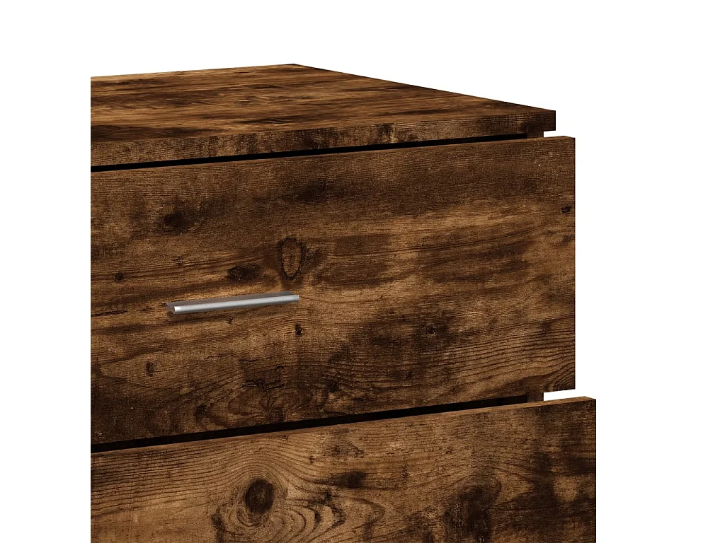 Buffet chêne fumé 60x39x80 cm bois d'ingénierie