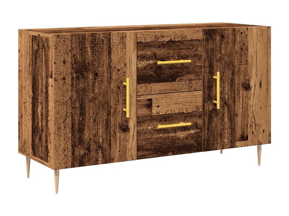 Oud houten dressoir 100x36x60 cm bewerkt hout