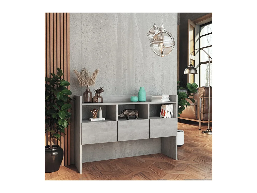 Betongraues Sideboard 105 x 30 x 70 cm Holzwerkstoff