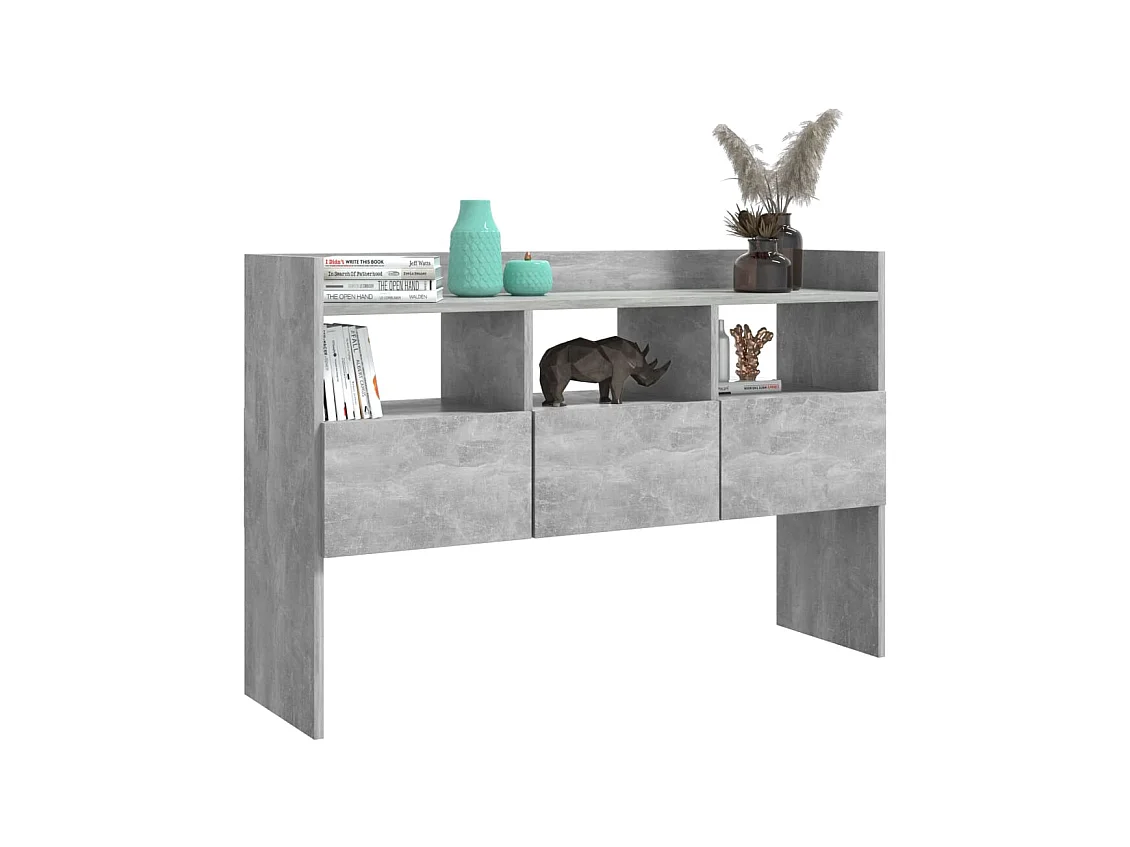 Betongraues Sideboard 105 x 30 x 70 cm Holzwerkstoff