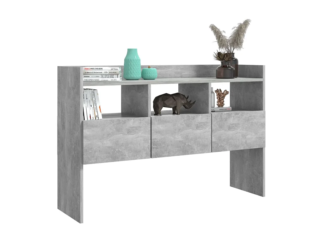 Buffet Gris béton 105x30x70 cm Bois d’ingénierie