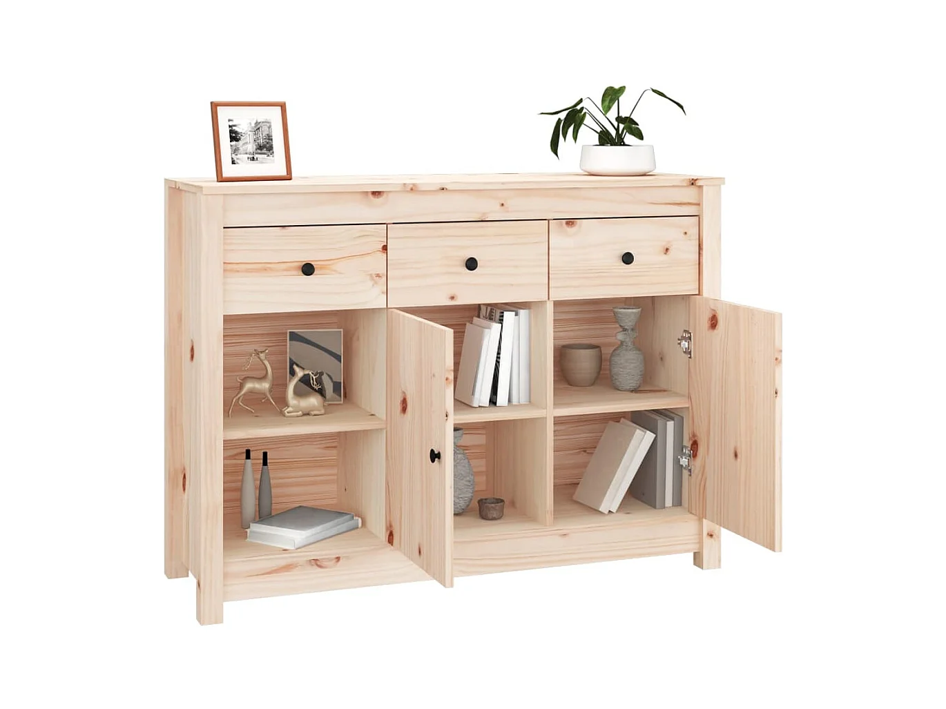 Buffet 100x35x74 cm Bois massif de pin