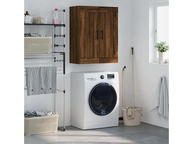 Armoire murale chêne marron 69,5x34x90 cm bois d'ingénierie