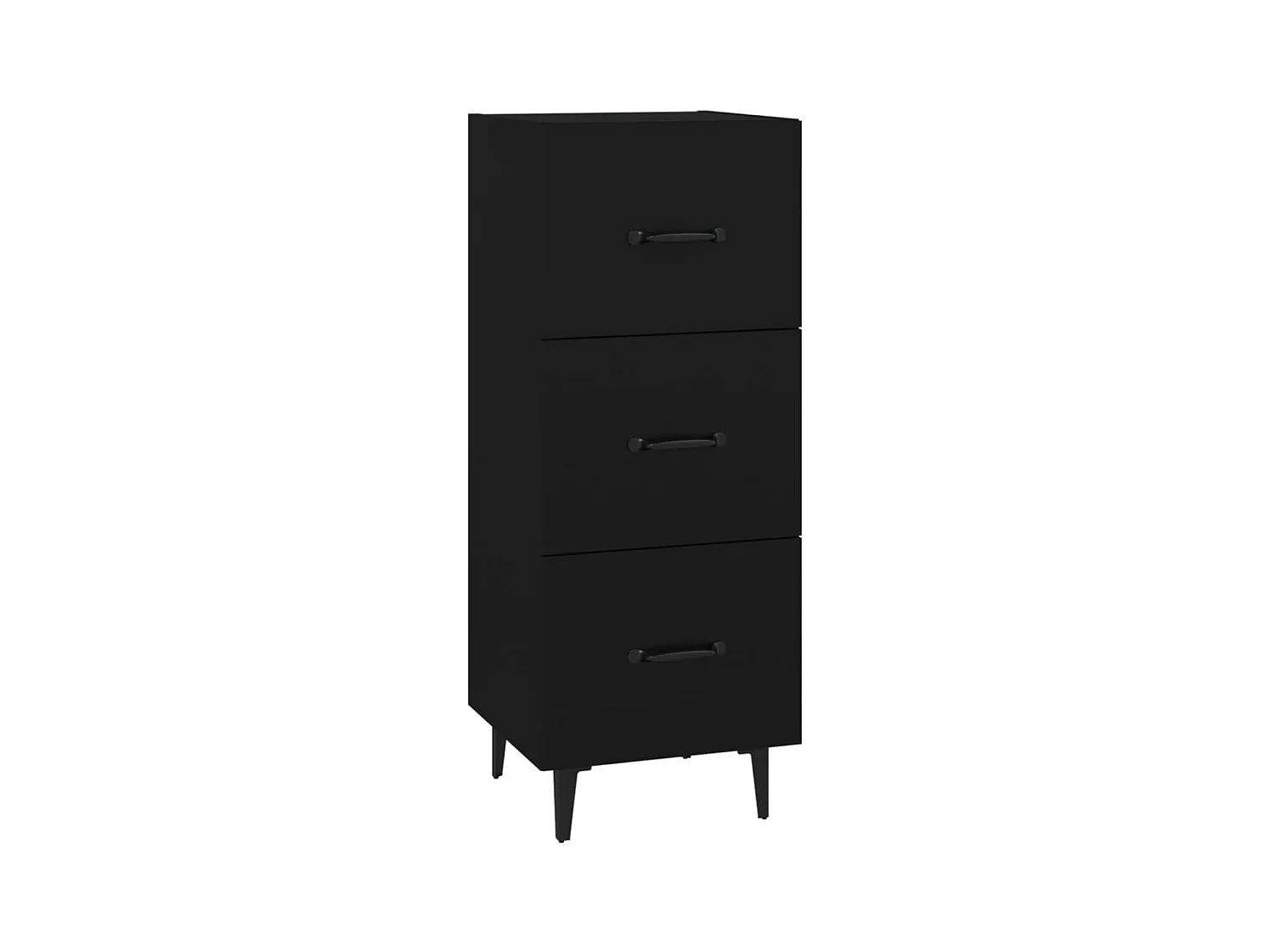 Credenza nera 34,5x34x90 cm in legno ingegnerizzato